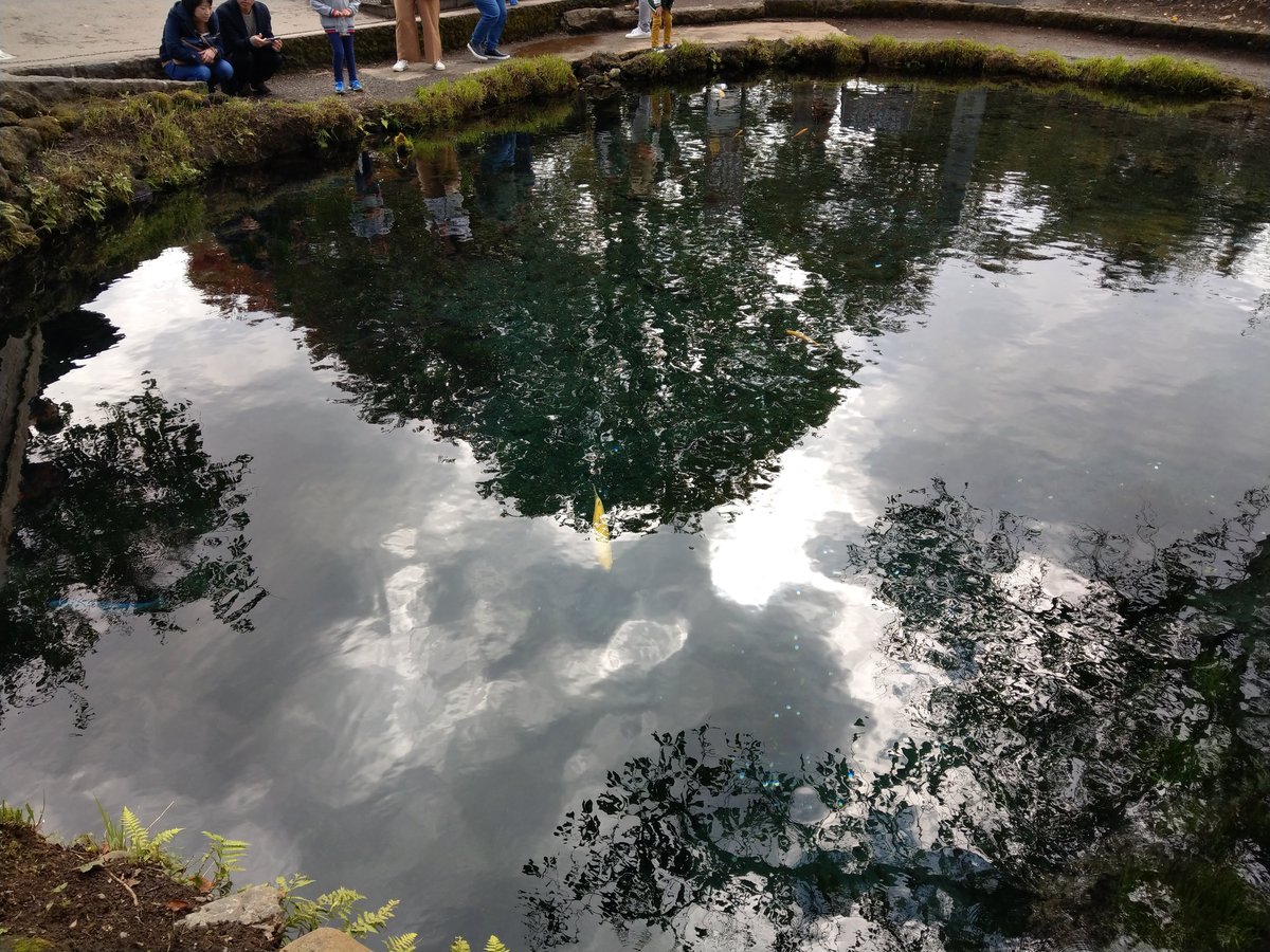Mirror Pond in Shibokusa, Oshino, Yamanashi