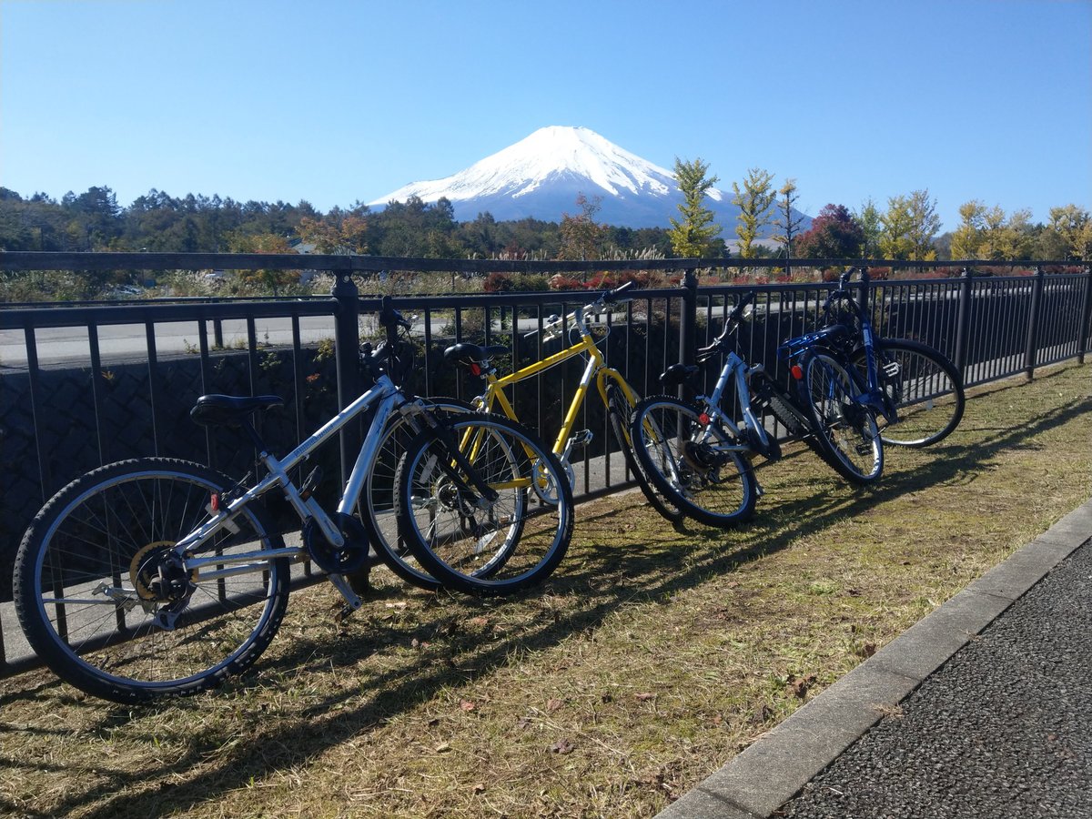 Cycling by a Snow-Capped Peak, Yamanashi