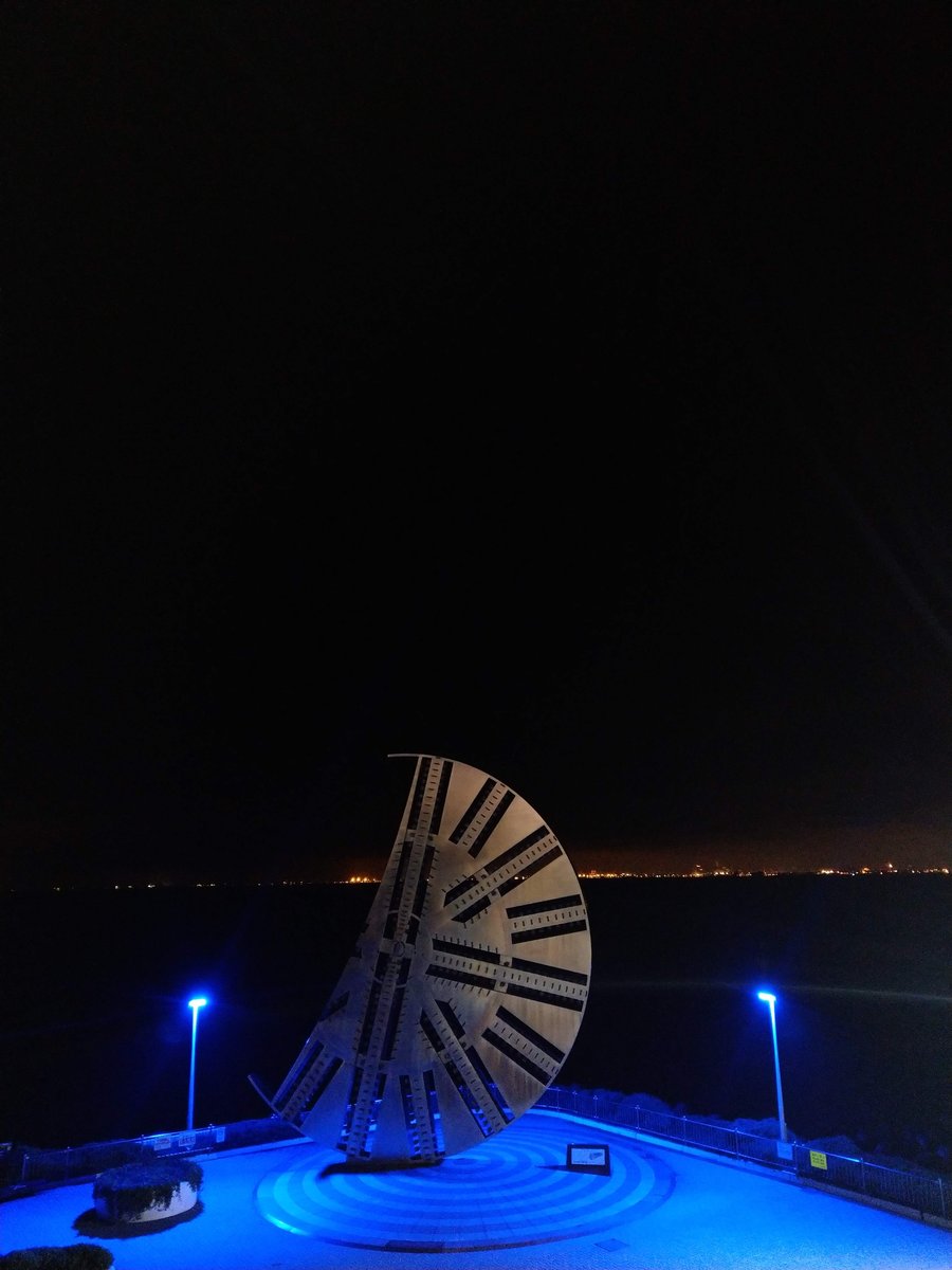 Illuminated Art Installation, Chiba Waterfront at Night