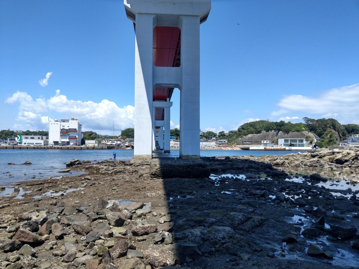 Bridge Pillar and Coastal Town, Kanagawa photo 2