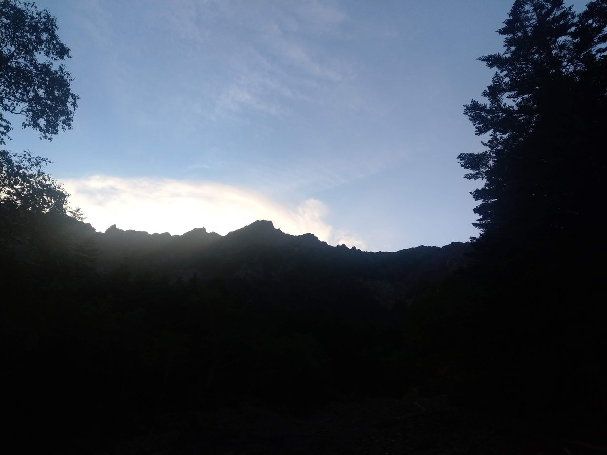 Mt. Yatsugatake Silhouette at Dusk, Yamanashi