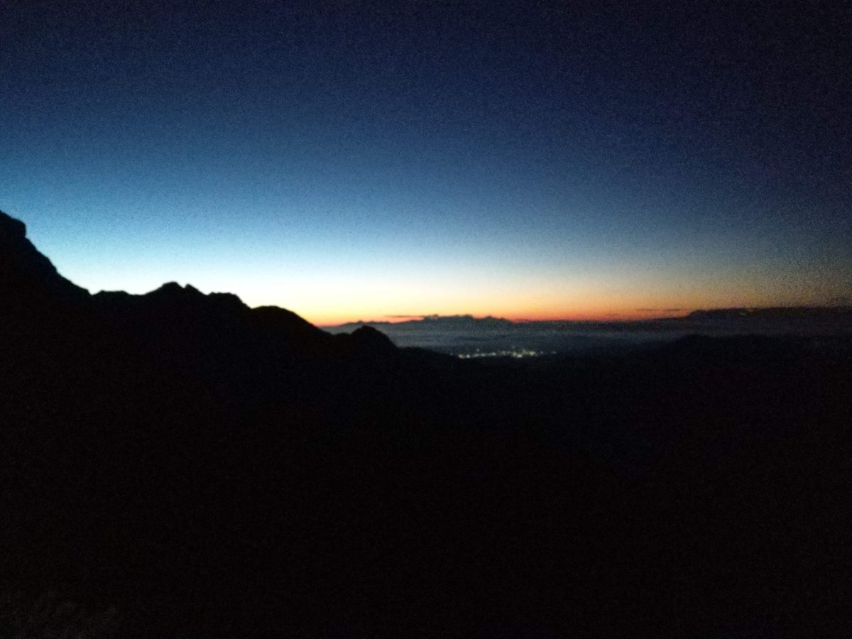 Dawn from Mt. Hotaka, Gifu — Silhouettes and Sky