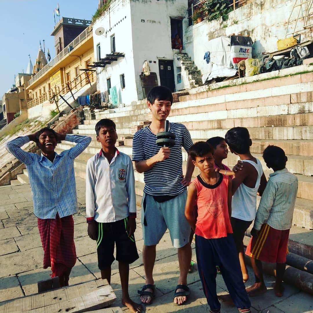Unexpected Friends by the Ghats, India