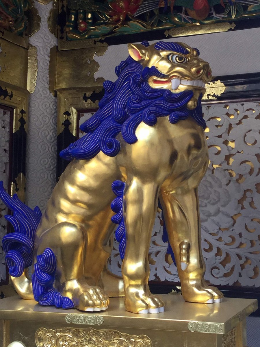Golden Lion Statue at Nikkō Tōshō-gū Shrine, Tochigi
