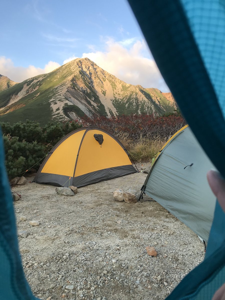 Tent Camping in Nagano with Mt. Yari in View