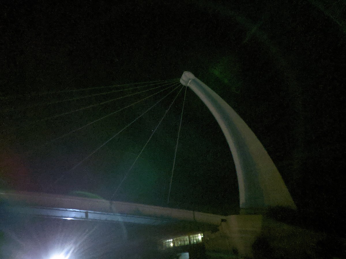 Night Bridge in Kushirocho, Hamada, Shimane