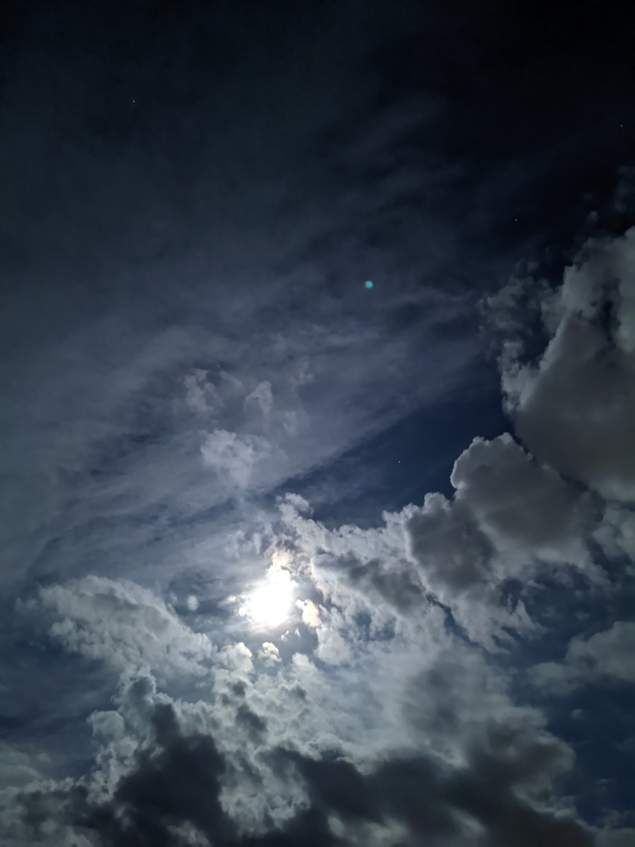 Moonlit October Sky Over Kamiyamaguchi, Kanagawa