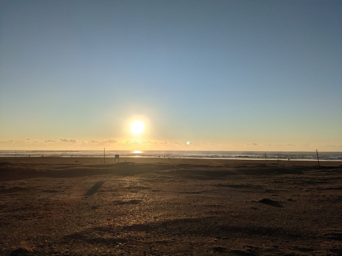 Sunrise at Tanaka Araо Beach, Kujukuri, Chiba