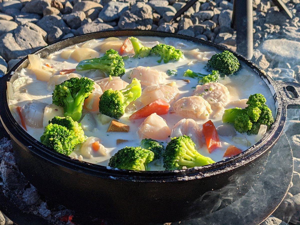 Dutch Oven Seafood Stew, Mukaihara Beach, Sagamihara