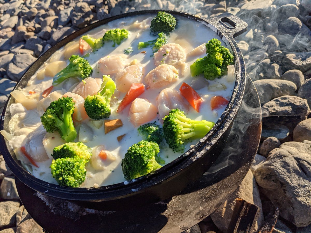 Dutch Oven Seafood Stew, Mukaihara Beach, Sagamihara photo 2