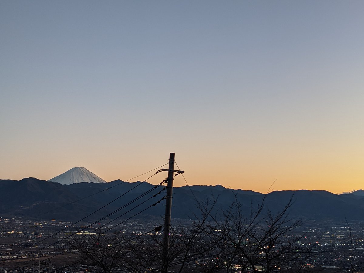 Mt. Fuji at Golden Hour from Manriki, Yamanashi