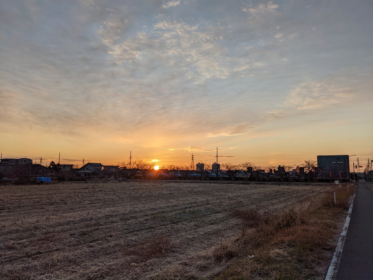 December Sunrise Over Shinome Rice Fields, Anjo