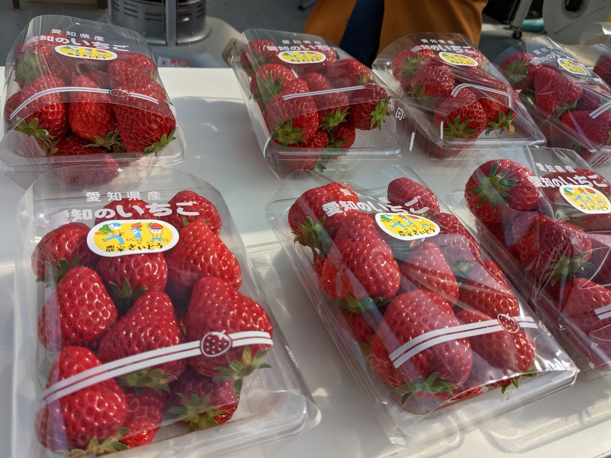 Fresh Spring Strawberries at Mihama Market, Aichi