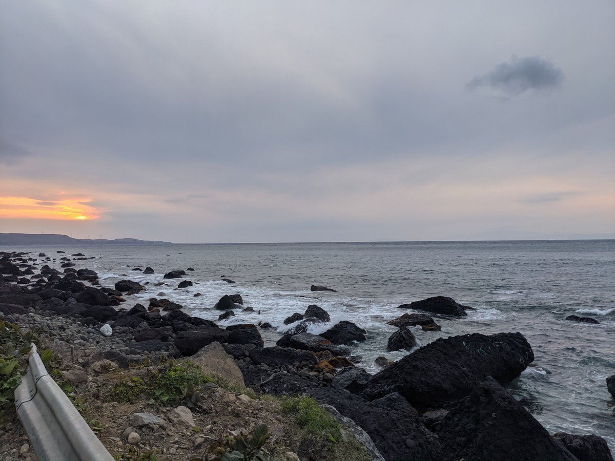 Shimofuro Sunset, Aomori's Rocky Coastline