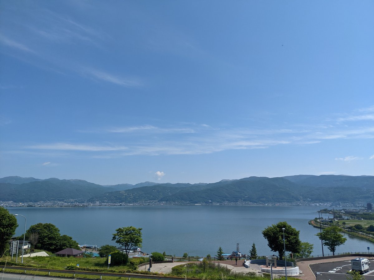 Lake Suwa from Toyoda, Okaya, Nagano