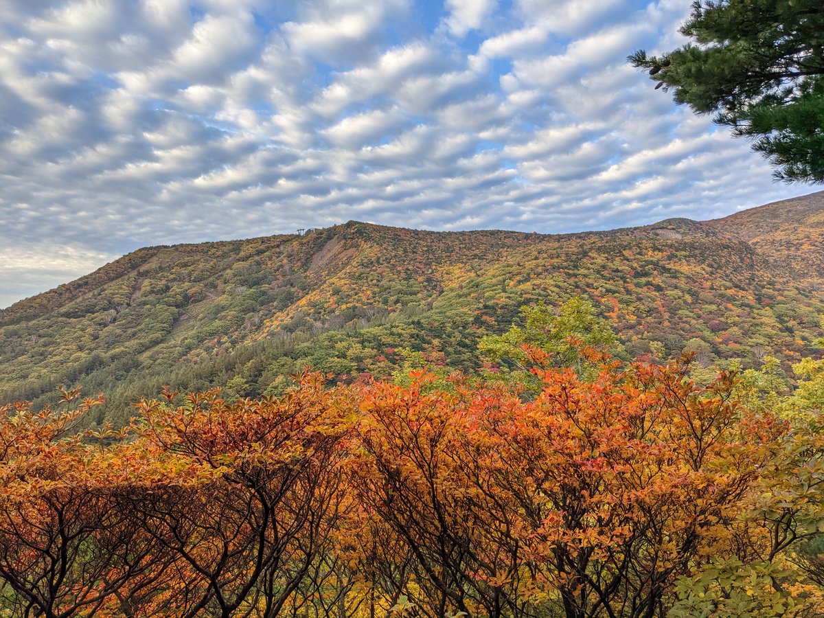 Autumn in Nagata, Nihonmatsu – Mt. Adatara in View