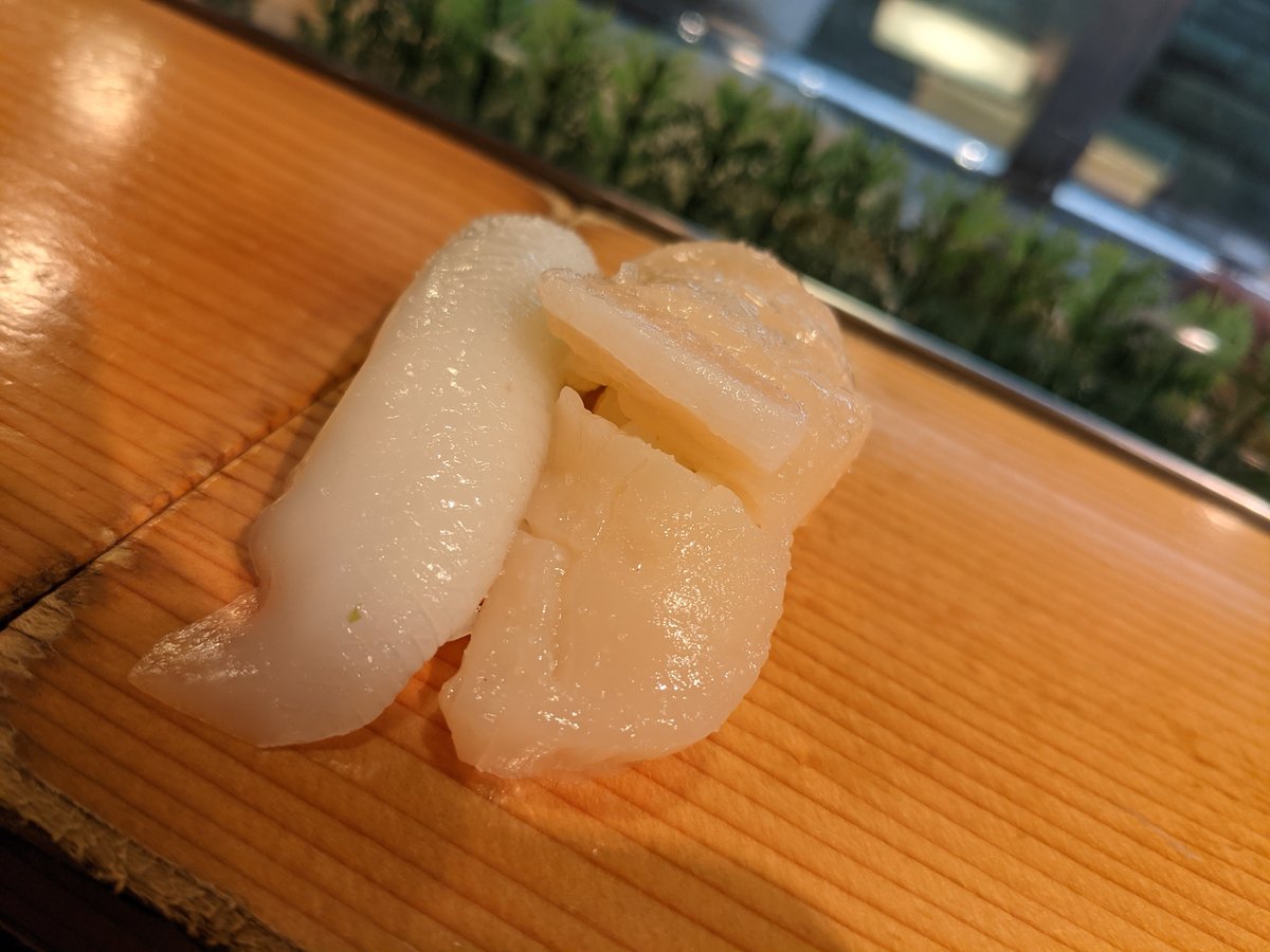 Fresh Scallop Nigiri in Sakaecho, Yokohama