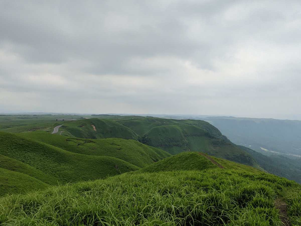 Mt. Aso's Lush May Slopes, Yamada, Kumamoto