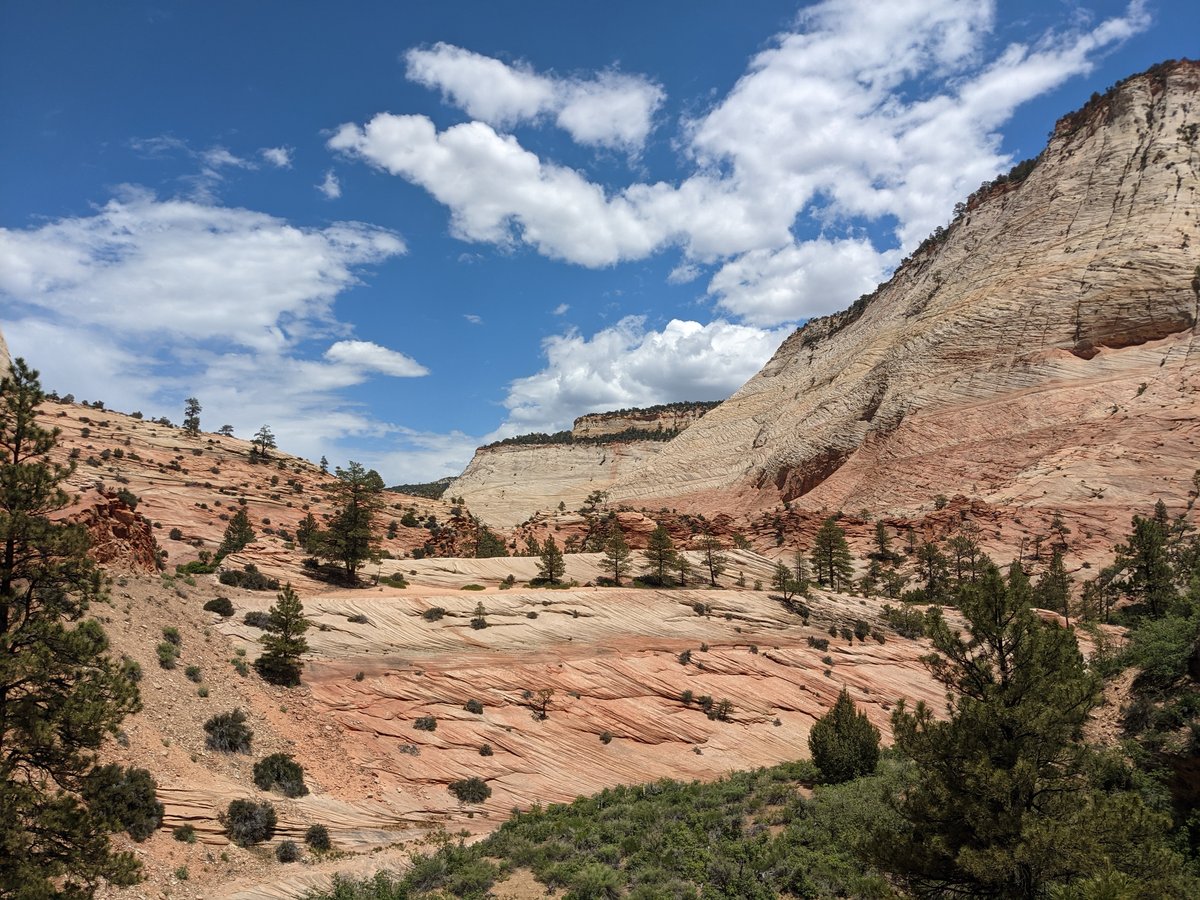 Striped Desert Cliffs, Utah Summer