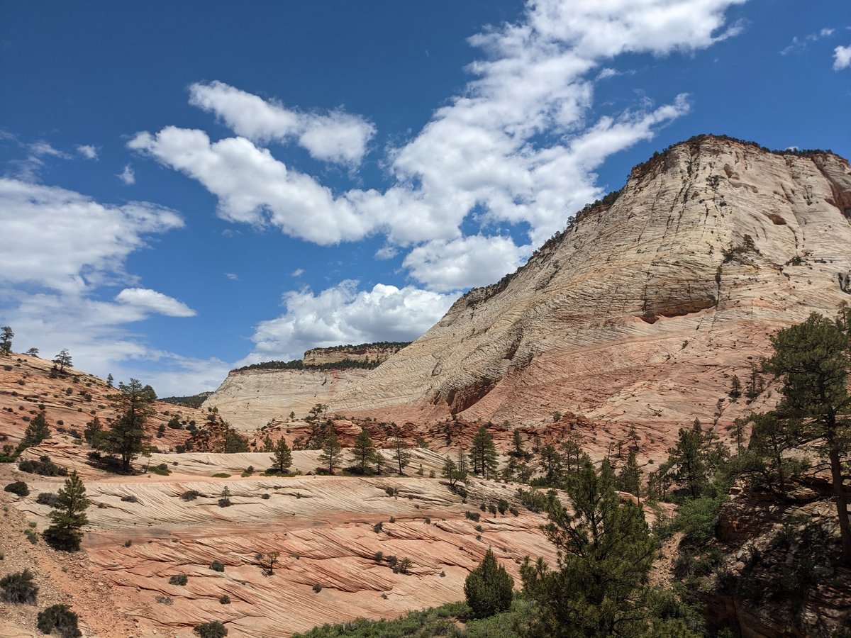 Striped Desert Cliffs, Utah Summer photo 2