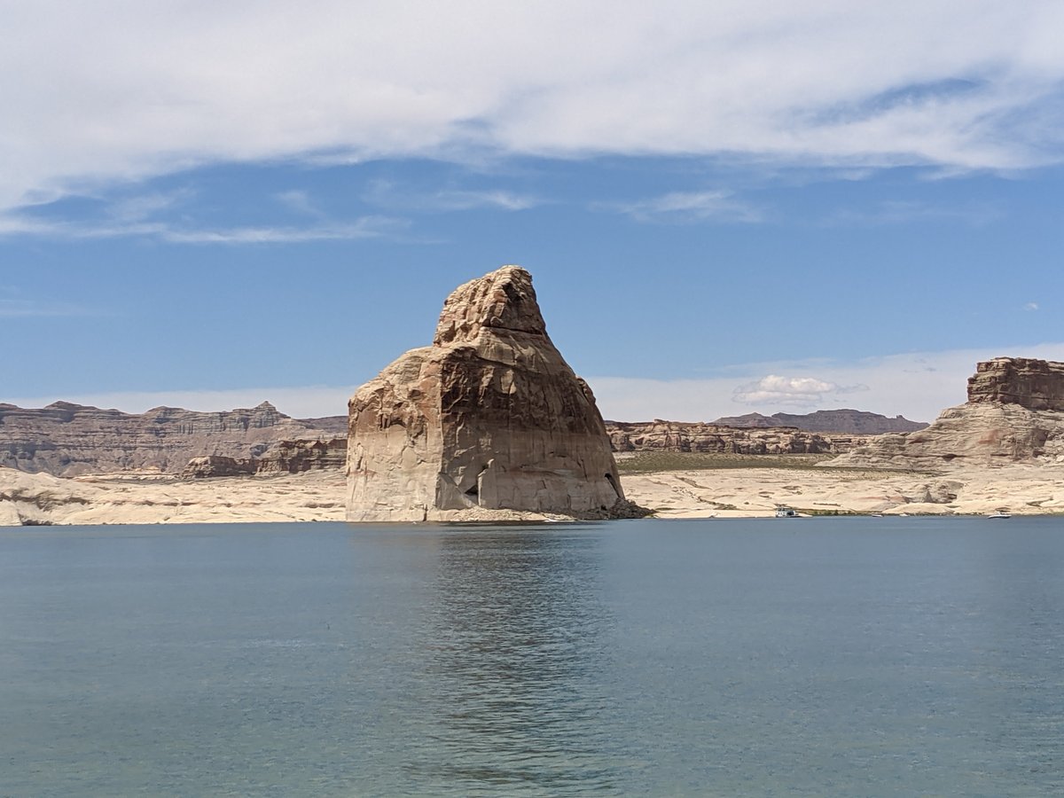 Chimney Rock Rising from a Desert Lake, USA photo 3
