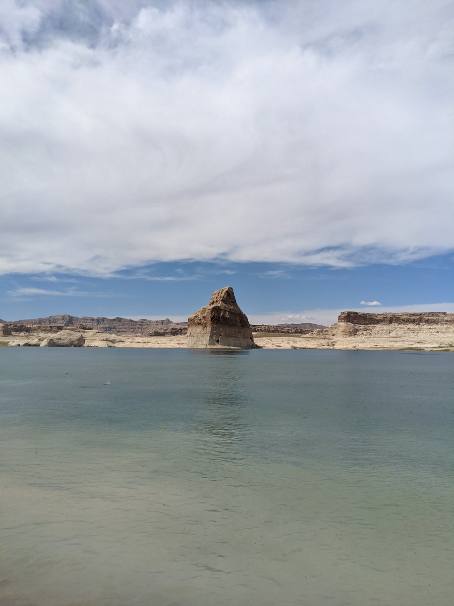 Chimney Rock Rising from a Desert Lake, USA photo 4