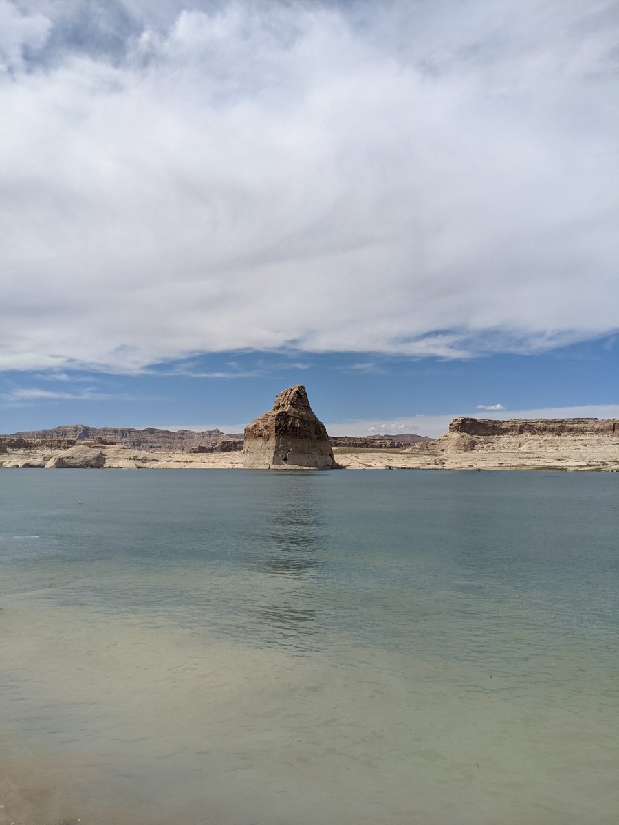 Chimney Rock Rising from a Desert Lake, USA photo 5