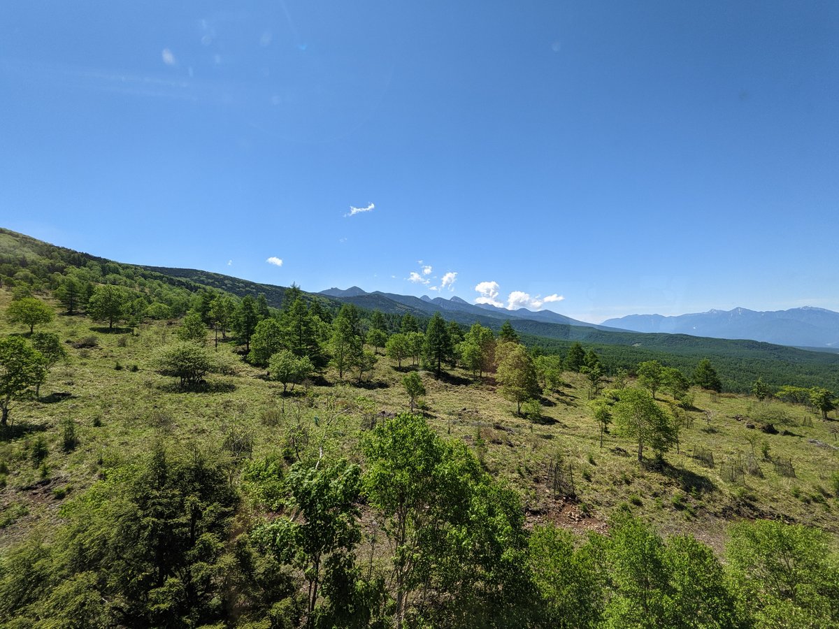 Early Summer in Chino, Nagano — Mt. Yatsugatake in View