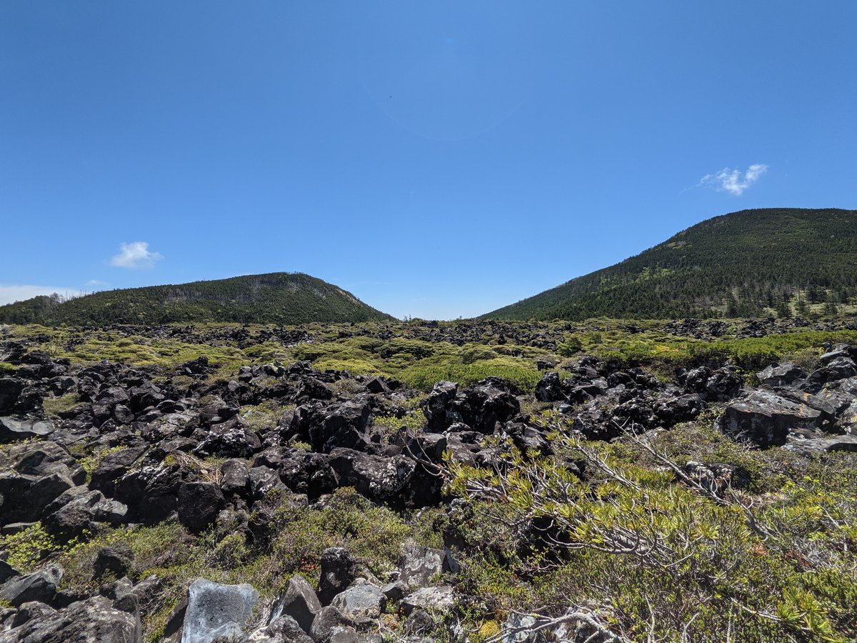 Volcanic Landscape near Chino, Nagano with Mt. Yatsugatake
