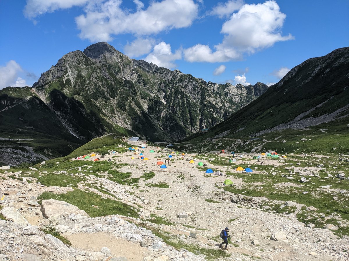 Mt. Tate Alpine Camping in August, Tateyama