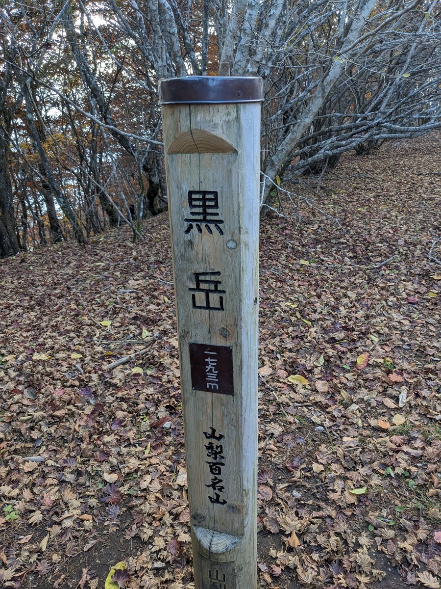 Mt. Kurodate Summit Marker, Fujikawaguchiko