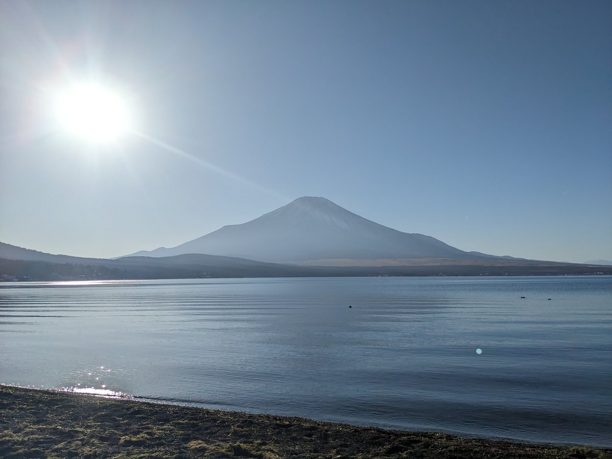 Mt. Fuji from Yamanakako Lake, Yamanashi — Crystalline December Light
