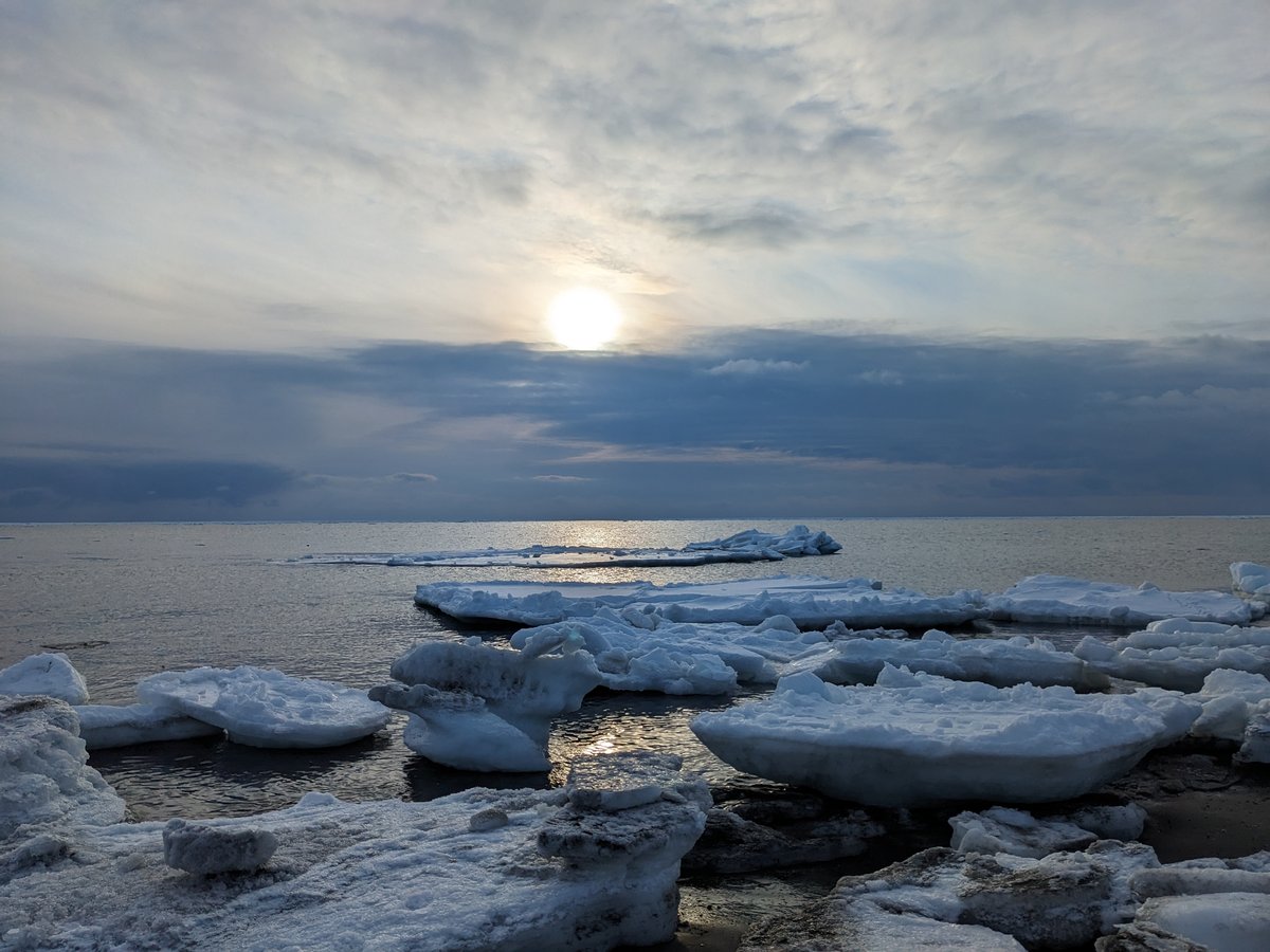 Winter Sunrise with Drifting Ice, Hokkaido Coast