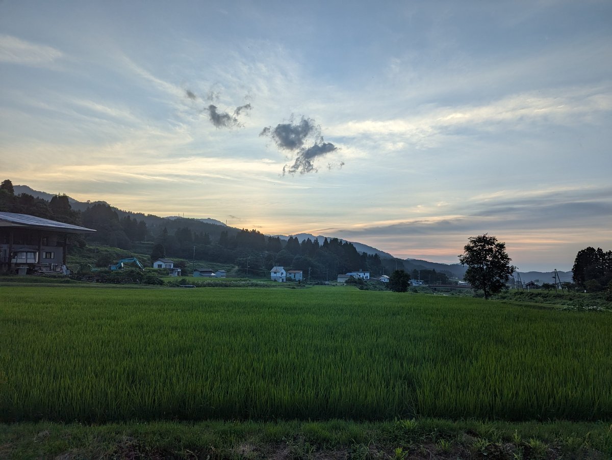 Summer Rice Fields at Dusk, Itoigawa Niigata