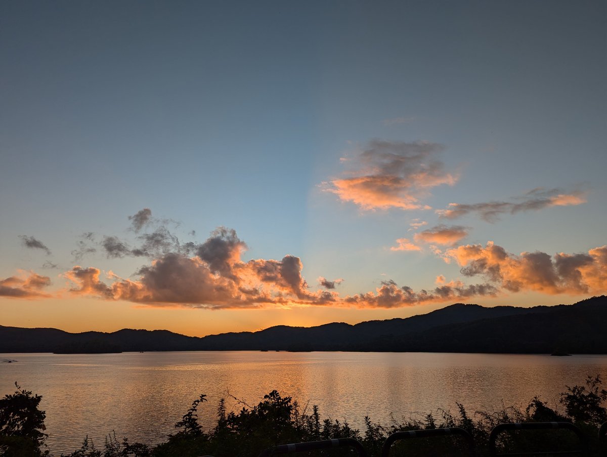 Late Autumn Sunset over Lake Inawashiro, Fukushima