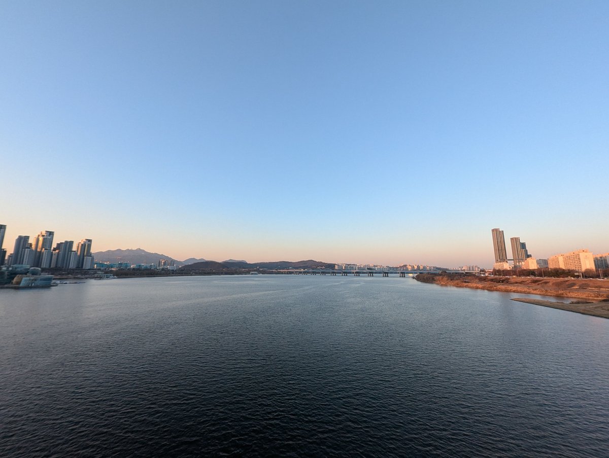 Seoul Skyline at Sunrise from Dongbinggo-dong Bridge photo 3