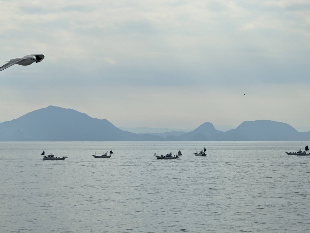 Ferry Crossing to Nagasaki with Mt. Unzen in View photo 2