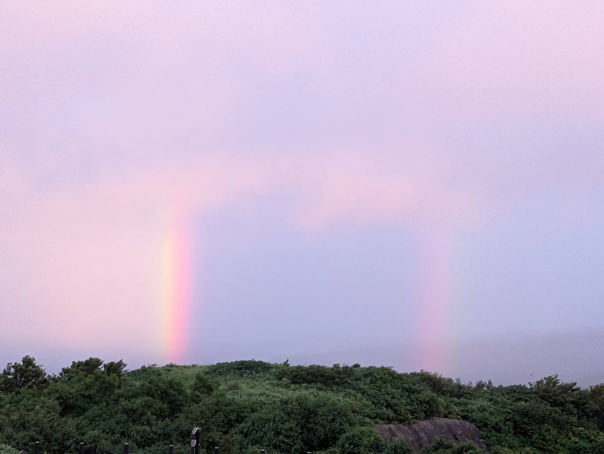 Pre-dawn Rainbow over Nikaho, Akita
