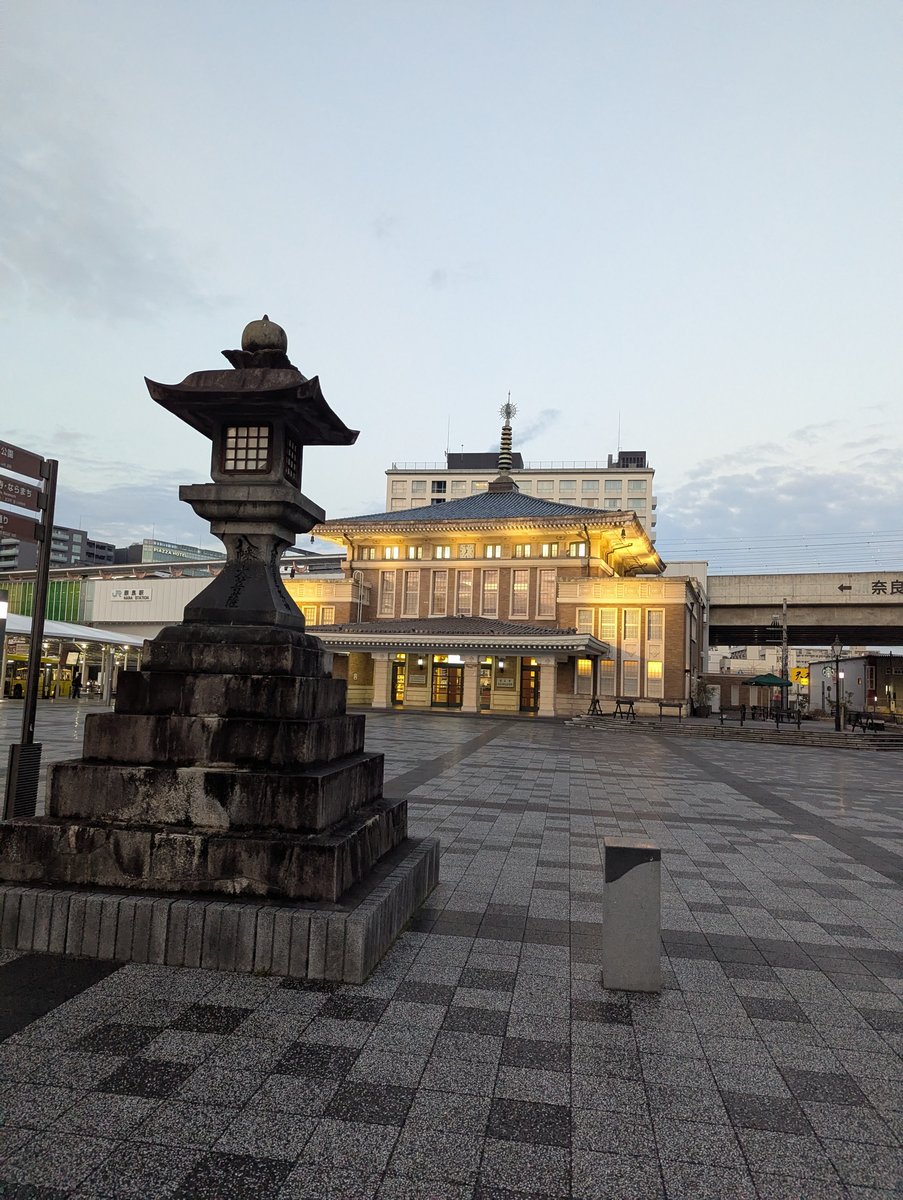 Nara Station Plaza at Dusk, Nara Prefecture